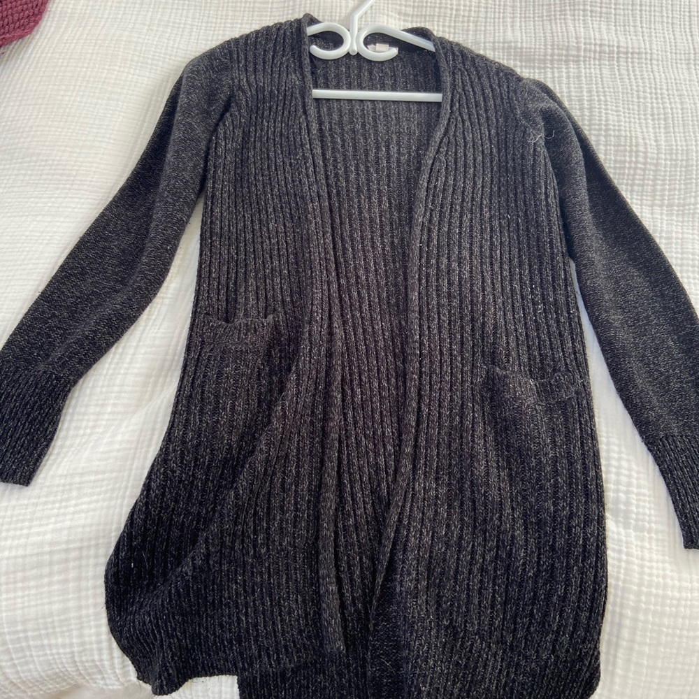 Oversized black and grey cardigan